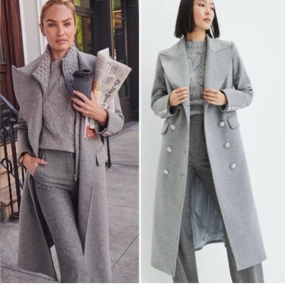 Veronica Beard Jackets & Blazers - Veronica Beard Nalida Overcoat Grey Size 6 Wool Cashmere Long Cardigan Coat